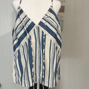 NWOT Universal Thread Navy Blue and White Striped V-Neck Camisole
